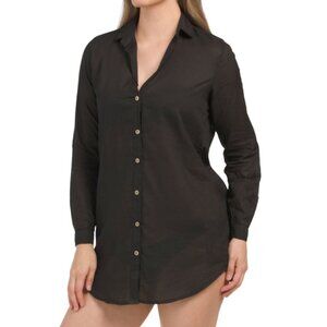 TOP VIX SWIMWEAR Brazil Made Solid Juliana Short Cover-up Top 100% cotton 364tn